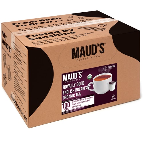 Maud's Organic English Breakfast Tea Single-Serve Capsule, Regular